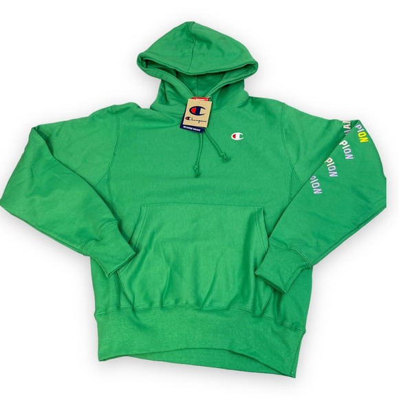 Champion Hoodie Womens‎ Small Kelly Green Reverse Weave Embroidered Logo Warmup - Picture 1 of 8